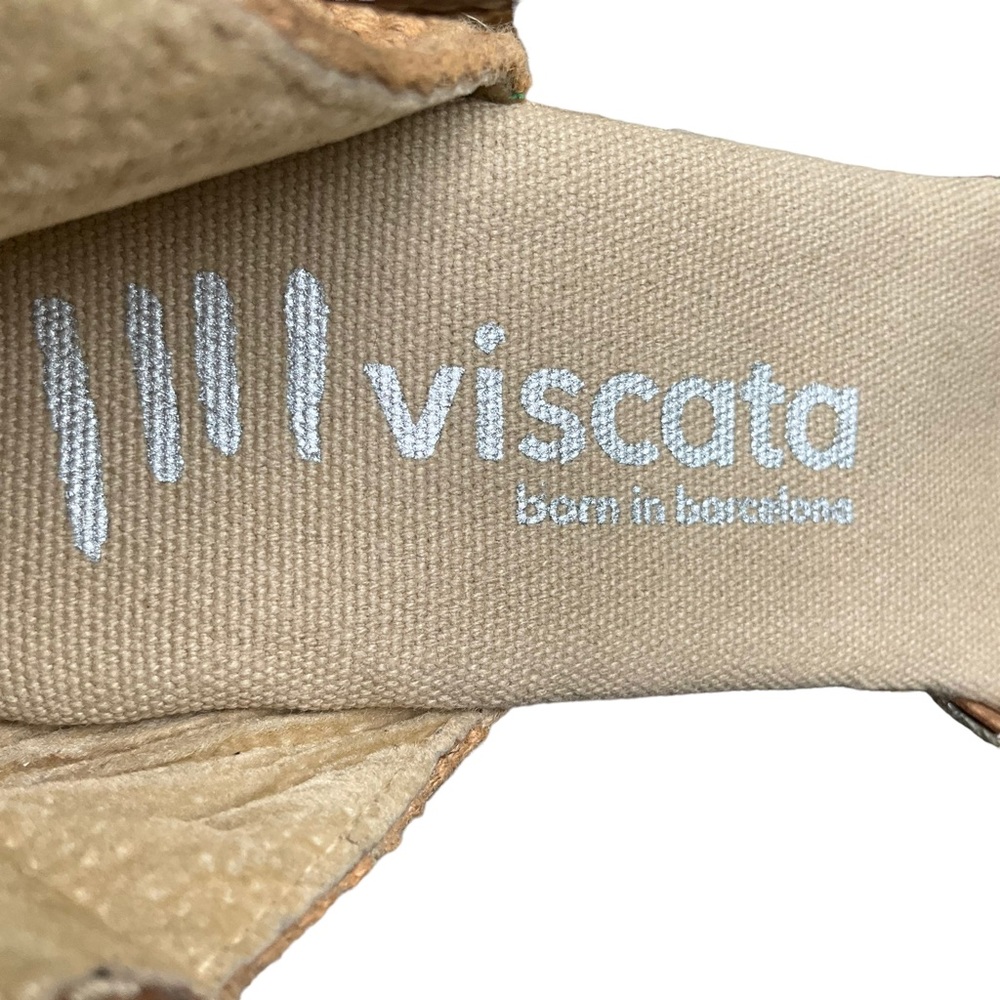 Viscata Women’s Satuna Canvas Wedges Silver Cream Jute Espadrille Closed… - Picture 13 of 16